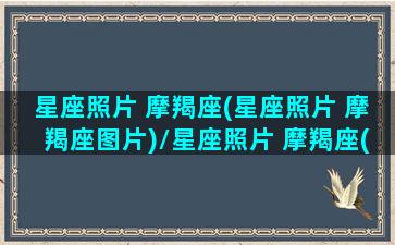 星座照片 摩羯座(星座照片 摩羯座图片)/星座照片 摩羯座(星座照片 摩羯座图片)-我的网站